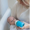 image:imageDr Browns Options WideNeck Glass Bottle Sleeve 100 Silicone Pink BPAFree 5 oz 1PackBlue  5oz
