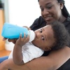 image:imageDr Browns Options WideNeck Glass Bottle Sleeve 100 Silicone Pink BPAFree 5 oz 1PackBlue  9oz