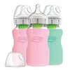 image:imageDr Browns Options WideNeck Glass Bottle Sleeve 100 Silicone Pink BPAFree 5 oz 1PackMint  9oz