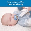 image:imageDr Browns Pacifier Clips Universal Fit Fabric Strap for Pacifiers Flowers and Stripes BPAFree 018 Months 2PackBlack and Ecru