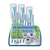 image:imageDr Browns Reusable Sponge Baby Bottle Cleaning Brush Set with Suction Cup Stand Scrubber and Nipple Cleaner Blue 3PackBlue Bottle Brush  Drying Rack