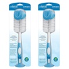 image:imageDr Browns Reusable Sponge Baby Bottle Cleaning Brush Set with Suction Cup Stand Scrubber and Nipple Cleaner Blue 3PackBlue Bottle Brush