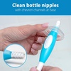 image:imageDr Browns Reusable Sponge Baby Bottle Cleaning Brush Set with Suction Cup Stand Scrubber and Nipple Cleaner Blue 3PackBlue Bottle Brush