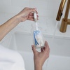 image:imageDr Browns Reusable Sponge Baby Bottle Cleaning Brush Set with Suction Cup Stand Scrubber and Nipple Cleaner Blue 3PackGray