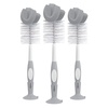 image:imageDr Browns Reusable Sponge Baby Bottle Cleaning Brush Set with Suction Cup Stand Scrubber and Nipple Cleaner Blue 3PackGray Bottle Brush