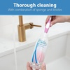 image:imageDr Browns Reusable Sponge Baby Bottle Cleaning Brush Set with Suction Cup Stand Scrubber and Nipple Cleaner Blue 3PackPink Bottle Brush