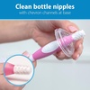 image:imageDr Browns Reusable Sponge Baby Bottle Cleaning Brush Set with Suction Cup Stand Scrubber and Nipple Cleaner Blue 3PackPink Bottle Brush