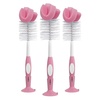 image:imageDr Browns Reusable Sponge Baby Bottle Cleaning Brush Set with Suction Cup Stand Scrubber and Nipple Cleaner Blue 3PackPink Bottle Brush