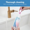 image:imageDr Browns Reusable Sponge Baby Bottle Cleaning Brush Set with Suction Cup Stand Scrubber and Nipple Cleaner Blue 3PackPink Variety Pack