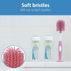 image:imageDr Browns Reusable Sponge Baby Bottle Cleaning Brush Set with Suction Cup Stand Scrubber and Nipple Cleaner Blue 3PackPink Variety Pack