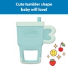 image:imageDr Browns Ridgees Tumbler Baby Teether Massaging MultiTexture Teething Toy for Babies Blue Silicone Free BPAFree 3m