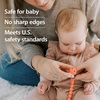 image:imageDr Browns Silicone Pacifier Clips Universal Fit Strap for Pacifiers GreenGray BPA Free 018 Months 2Pack