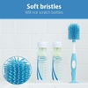 image:imageDr Browns Soft Touch No Scratch Baby Bottle Cleaning Brush Nipple Cleaner and Suction Cup Base for Easy Storage BPA Free Blue 2 PackBlue