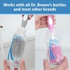 image:imageDr Browns Soft Touch No Scratch Baby Bottle Cleaning Brush Nipple Cleaner and Suction Cup Base for Easy Storage BPA Free Blue 2 PackBlue