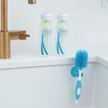 image:imageDr Browns Soft Touch No Scratch Baby Bottle Cleaning Brush Nipple Cleaner and Suction Cup Base for Easy Storage BPA Free Blue 2 PackBlue