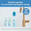 image:imageDr Browns Soft Touch No Scratch Baby Bottle Cleaning Brush Nipple Cleaner and Suction Cup Base for Easy Storage BPA Free Blue 2 PackBlue