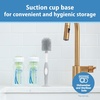 image:imageDr Browns Soft Touch No Scratch Baby Bottle Cleaning Brush Nipple Cleaner and Suction Cup Base for Easy Storage BPA Free Blue 2 PackGray