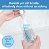 image:imageDr Browns Soft Touch No Scratch Baby Bottle Cleaning Brush Nipple Cleaner and Suction Cup Base for Easy Storage BPA Free Blue 2 PackGray