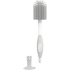 image:imageDr Browns Soft Touch No Scratch Baby Bottle Cleaning Brush Nipple Cleaner and Suction Cup Base for Easy Storage BPA Free Blue 2 PackGray