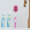 image:imageDr Browns Soft Touch No Scratch Baby Bottle Cleaning Brush Nipple Cleaner and Suction Cup Base for Easy Storage BPA Free Blue 2 PackPink