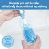 image:imageDr Browns Soft Touch No Scratch Baby Bottle Cleaning Brush Nipple Cleaner with Stand and Storage Clip BPA Free Blue 1Pack1 Pack