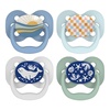 image:imageDr Browns Advantage GlowinTheDark Baby Pacifier Fully Symmetrical Soother with Soft Silicone Bulb Blue SunriseBlue Ocean 06m BPA Free 4 Pack4 Pack