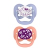 image:imageDr Browns Advantage GlowinTheDark Baby Pacifier Fully Symmetrical Soother with Soft Silicone Bulb Coral Ocean 06m BPA Free 2 Pack
