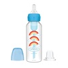 image:imageDr Browns AntiColic Options Narrow Sippy Bottle Starter Kit 8oz250mL with Level 3 MediumFast Flow Nipple and Soft 100 Silicone Sippy Spout Green BPA Free 6mBlue