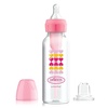 image:imageDr Browns AntiColic Options Narrow Sippy Bottle Starter Kit 8oz250mL with Level 3 MediumFast Flow Nipple and Soft 100 Silicone Sippy Spout Pink BPA Free 6m