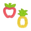 image:imageDr Browns AquaCool WaterFilled Teether Cooling Baby Teether Toy for Sore Gums Apple Pineapple BPAFree 3m 2Pack