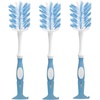 image:imageDr Browns Deluxe Bottle Brush for Cleaning Baby Bottles Nipples and Sippy Cups with Suction Cup Stand and Vent Brush BPAFree Blue 1Pack Packaging and Color May Vary3Pack Blue