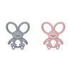 image:imageDr Browns Flexees Gray amp Pink Bunny Silicone Baby Teethers BPA Free for 3 Months Babies