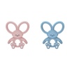 image:imageDr Browns Flexees Pink amp Blue Bunny 100 Silicone Baby Teethers BPA Free for 3 Months Babies