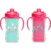 image:imageDr Browns Milestones Insulated Hard Spout Sippy Spill Proof Cup with Handles for Toddlers 2Pack Pink 10 oz300 mL BPA Free 12m2Pack  Mermaid Kittens  Narhual Luau