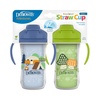 image:imageDr Browns Milestones Insulated Sippy Cup with Straw and Handles SpillProof Tumbler with Lid 2Pack Blue amp Green 10 oz300 mL BPA Free 12mBlue  Green
