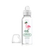 image:imageDr Browns Milestones Narrow Sippy Bottle 100 Silicone Soft Sippy Spout 8oz250mL 6m Lion1 Pack  Flamingo