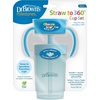 image:imageDr Browns Milestones Straw to 360 Convertible Toddler Training Cup Set with Interchangeable Silicone Straw and 360 Degree Cup Lids Blue Ocean 10 oz300 mL BPAFree 9m 2PackOcean Blue
