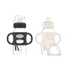 image:imageDr Browns Milestones WideNeck Sippy Spout Bottle with 100 Silicone Handles EasyGrip Handles with Soft Sippy Spout 9oz270mL LightPink amp Ecru 2Pack 6mEcruBlack