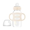image:imageDr Browns Milestones WideNeck Sippy Spout Bottle with Silicone Handles 9 oz270 mL Ecru 1PackEcru