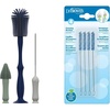 image:imageDr Browns Silicone Cleaning Brush Set with Bottle Spout and Straw Brush 3 Brushes to Clean Baby Bottles Spouts Nipples and Straws BPA Free  3PackSilicone Brush Set  Vent Brush 4pack
