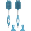 image:imageDr Browns Soft Touch No Scratch Baby Bottle Cleaning Brush Nipple Cleaner and Suction Cup Base for Easy Storage BPA Free Blue 2 PackBlue