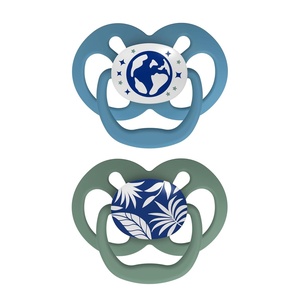 image:imageDr Browns Advantage Symmetrical Pacifier with Air Flow  Blue GlowinTheDark  2Pack  618m Pack of 22 Pack  GlowintheDark Blue Nature
