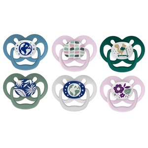 image:imageDr Browns Advantage Symmetrical Pacifier with Air Flow  Blue GlowinTheDark  2Pack  618m Pack of 26Pack  Glow Blue  Purple