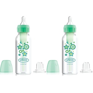 image:imageDr Browns AntiColic Options Narrow Sippy Bottle Starter Kit 8oz250mL with Level 3 MediumFast Flow Nipple and Soft 100 Silicone Sippy Spout Green BPA Free 6mVerde