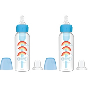 image:imageDr Browns AntiColic Options Narrow Sippy Bottle Starter Kit 8oz250mL with Level 3 MediumFast Flow Nipple and Soft 100 Silicone Sippy Spout Green BPA Free 6mAzul