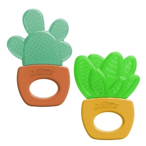 image:imageDr Browns AquaCool WaterFilled Teether Cooling Baby Teether Toy for Sore Gums Green Cactus BPAFree 3m 4PackHouse Plants