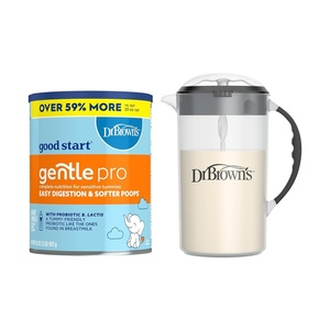 image:imageDr Browns Baby Formula Mixing Pitcher with Adjustable Stopper Locking Lid amp No Drip Spout 36oz BPA Free Black amp Good Start Baby Formula Powder 36 Ounce For 012 Months
