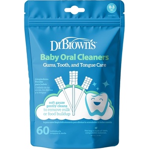 image:imageDr Browns Baby Oral Cleaners Disposable Soft Gauze Brush for Tongue Gums and Tooth Care BPAFree 0m 60 Count