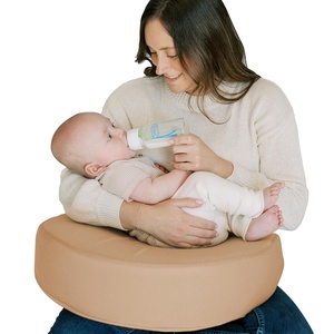 image:imageDr Browns Bottle Feeding and Nursing Lap Support Pillow with Cover UShaped Premium Memory Foam Responsive Firm Support Storm GreenGentle Beige