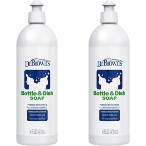 image:imageDr Browns Bottle amp Dish Soap for Baby Bottles and Baby Accessories PlantDerived FragranceFree 16 fl oz 1 Pack16 Fl Oz Pack of 2